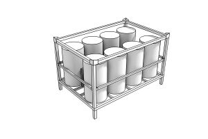 Rastel modular pentru bidoane de apa